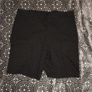 Black with white polka dot shorts Size 12-14